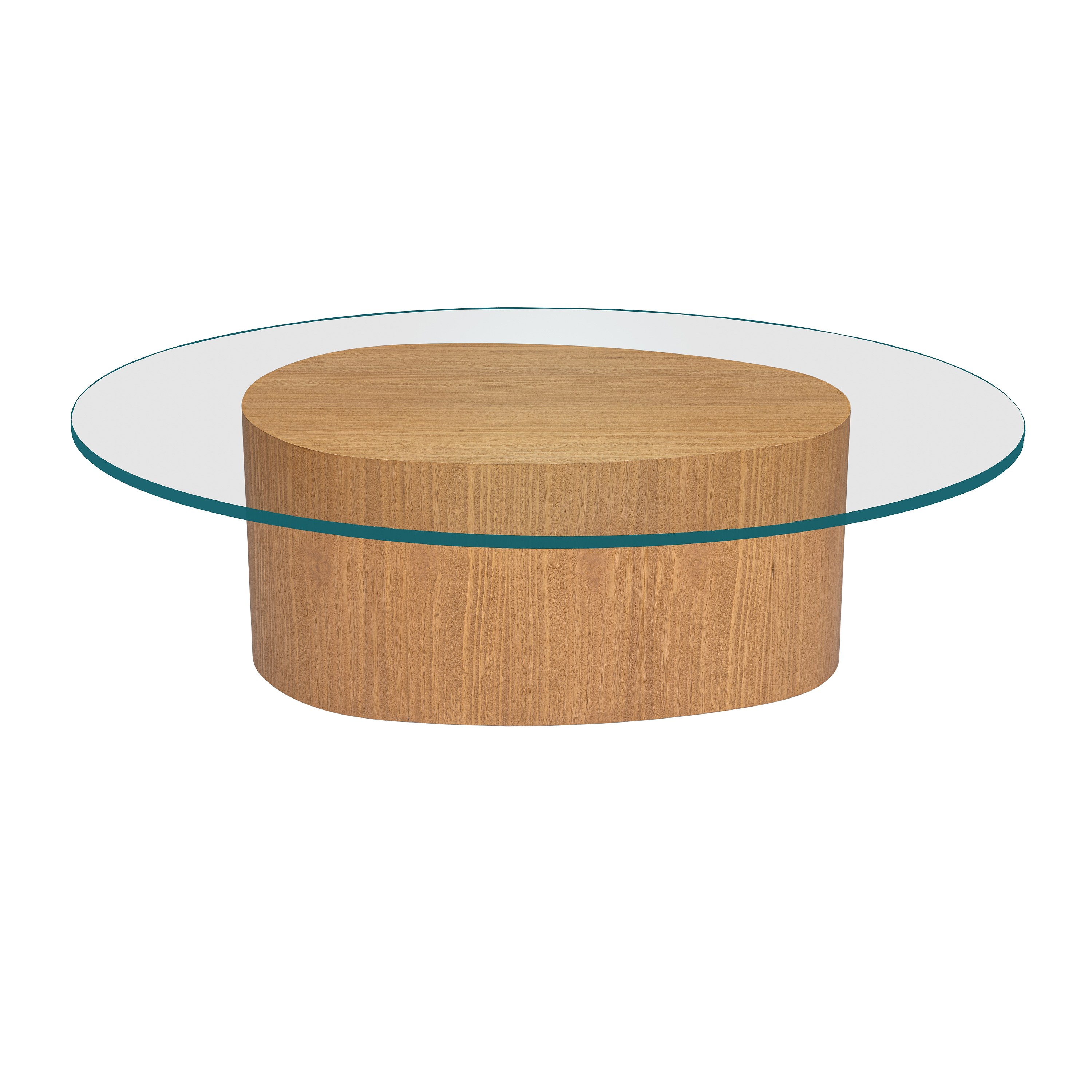 Mesa de centro oval Cristallo