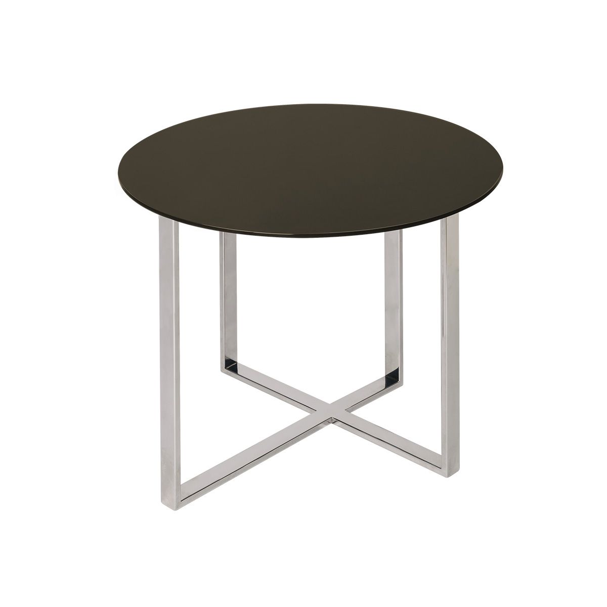 Mesa de apoyo Léo / 70 tapa de vidrio de color