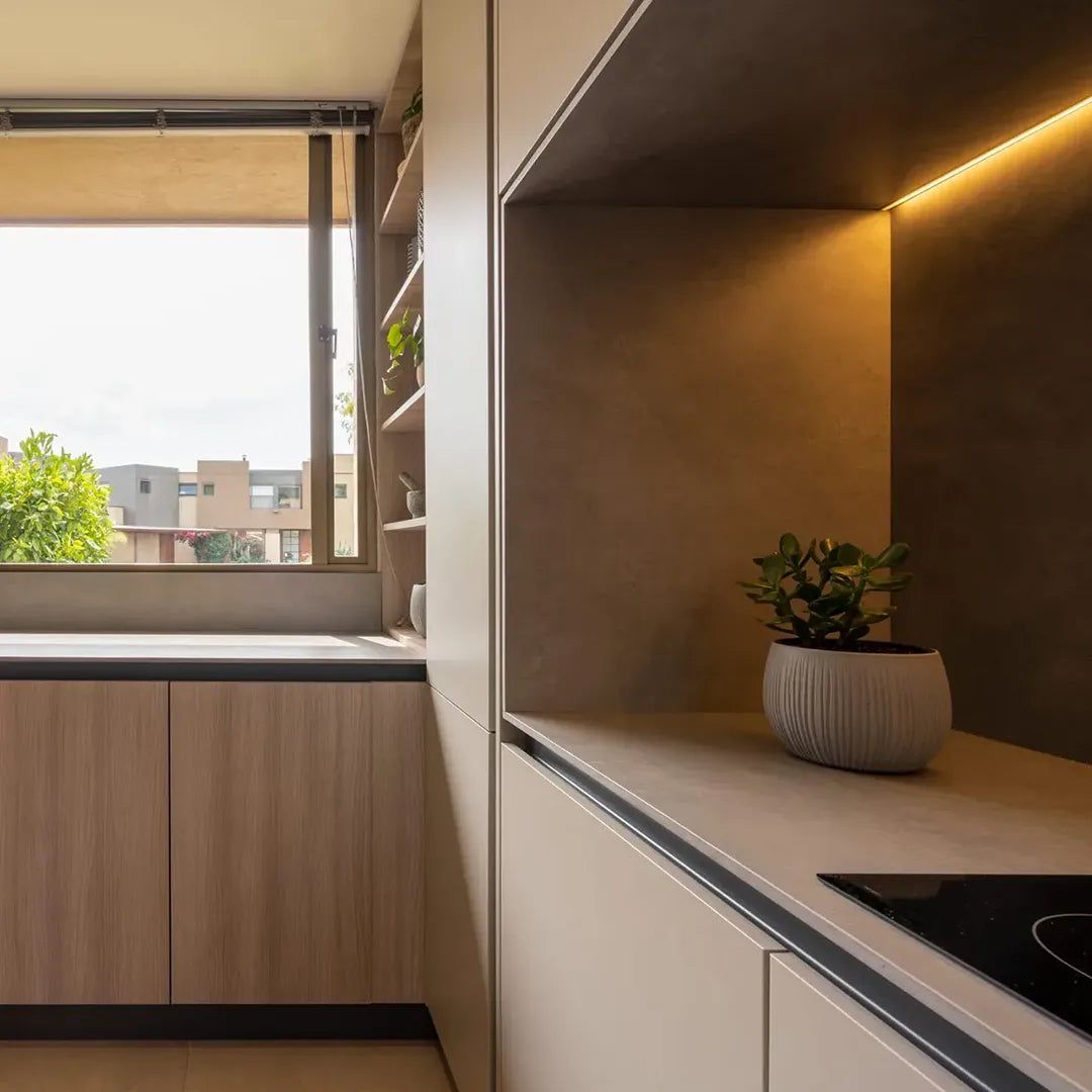 Purastone prima – Metro Grey — el material en un ambiente
