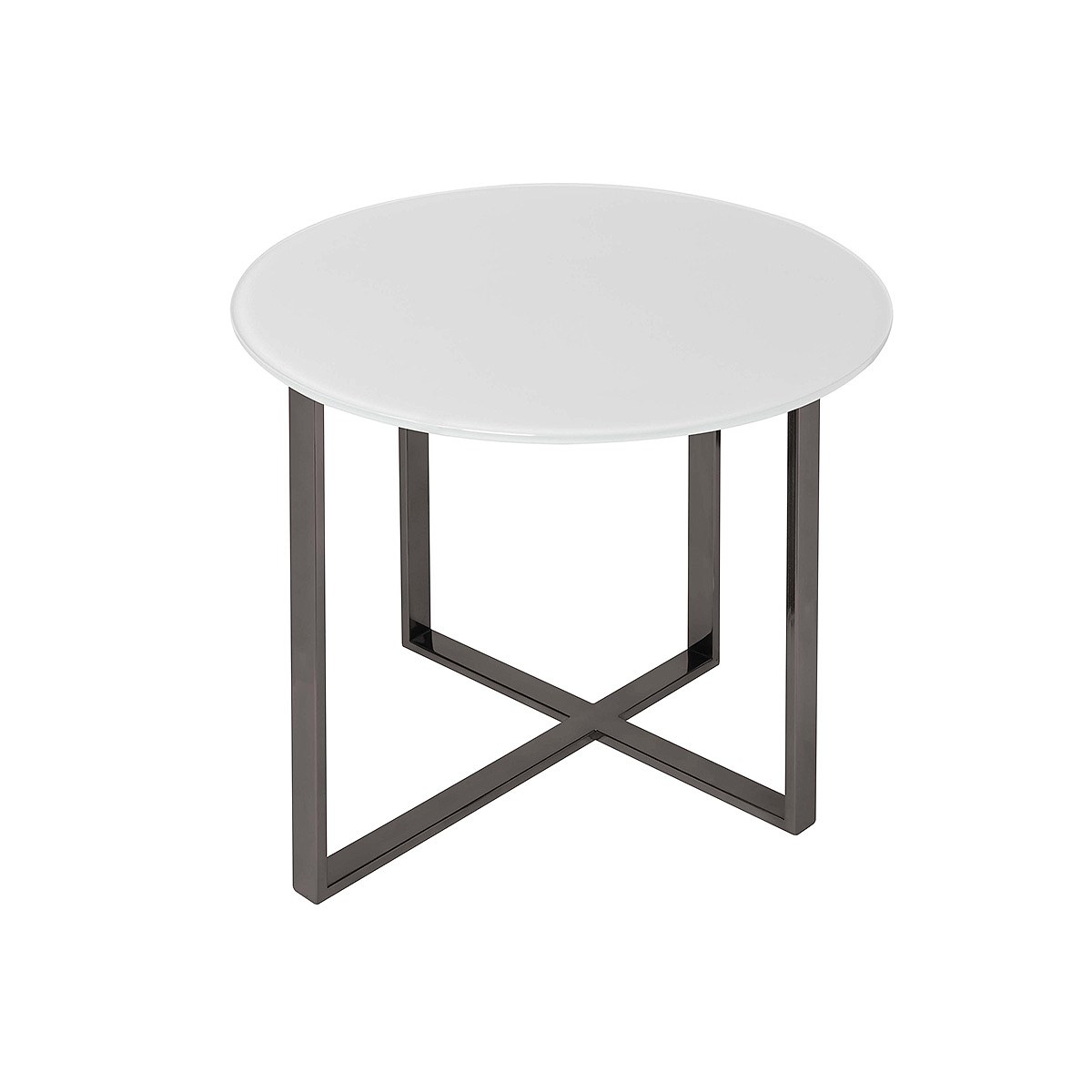 Mesa de apoyo Léo / 70 tapa de vidrio de color