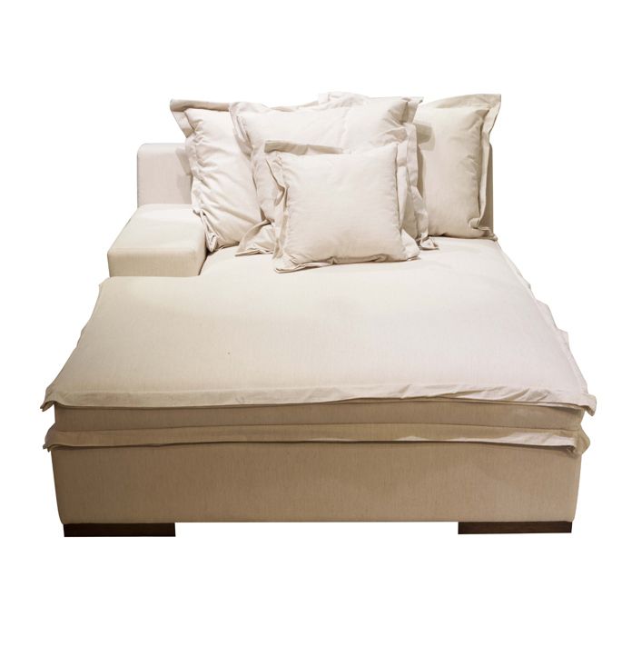 Chaise Austin brazo izquierdo Borda Pastel