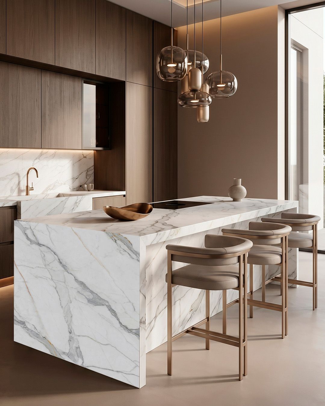 Purastone prima – Calacatta Borghini — el material en un ambiente