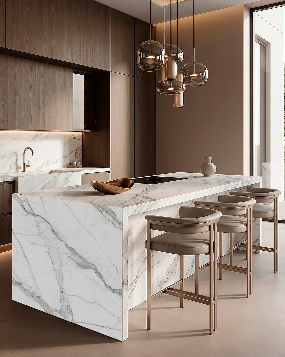 Purastone prima – Calacatta Borghini — el material en un ambiente