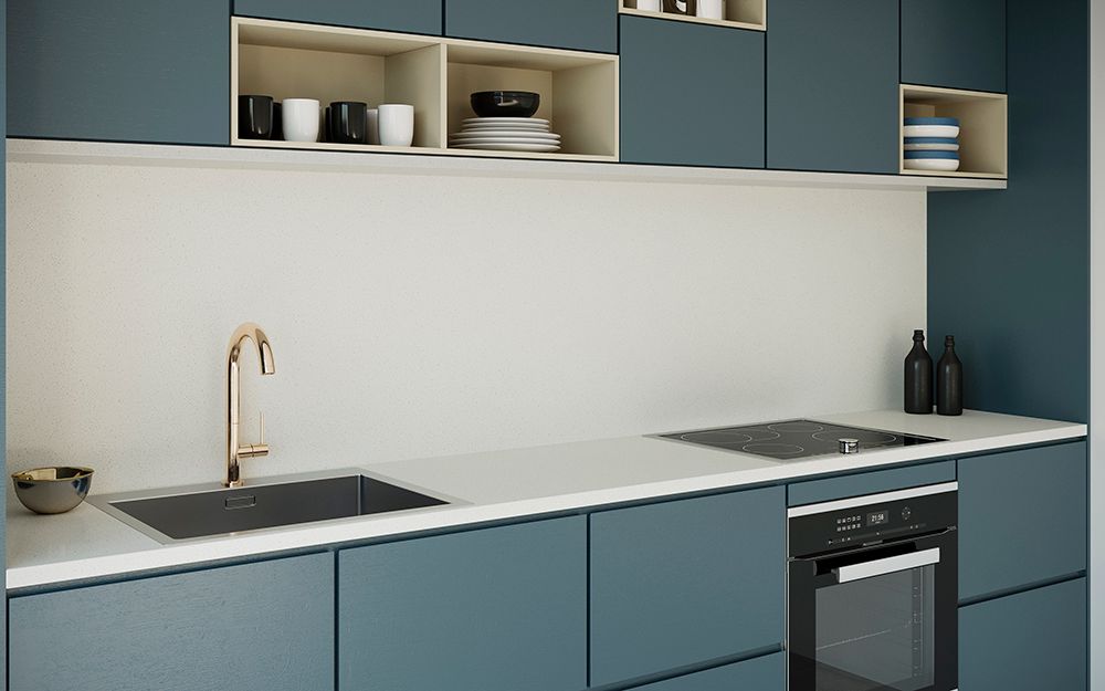 Purastone – Blanco Cana — el material en un ambiente