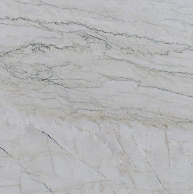 Cuarcita – Calacatta Quartz — detalle de la veta