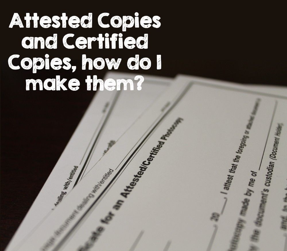 How to get Certified Copies and Legal Minimalism