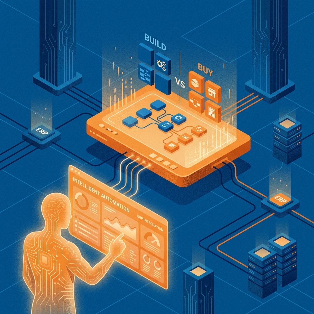 Build vs Buy en automatización administrativa: cuándo conviene desarrollo interno y cuándo una plataforma guiada