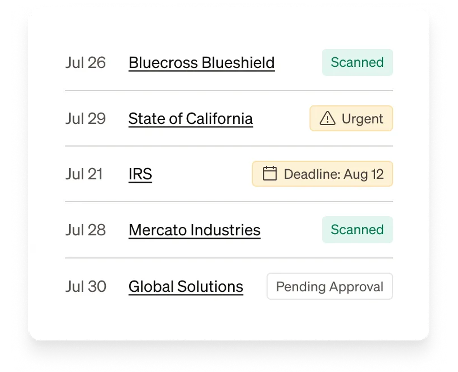 Stable change of address checklist showing completed government and compliance tasks including USPS mail forwarding and IRS form submission