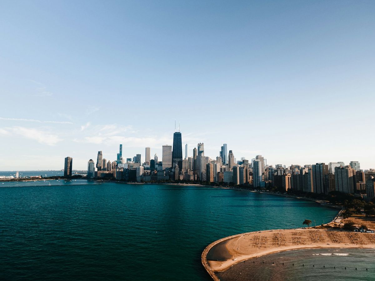 Chicago skyline representing a professional Illinois virtual business address for LLCs