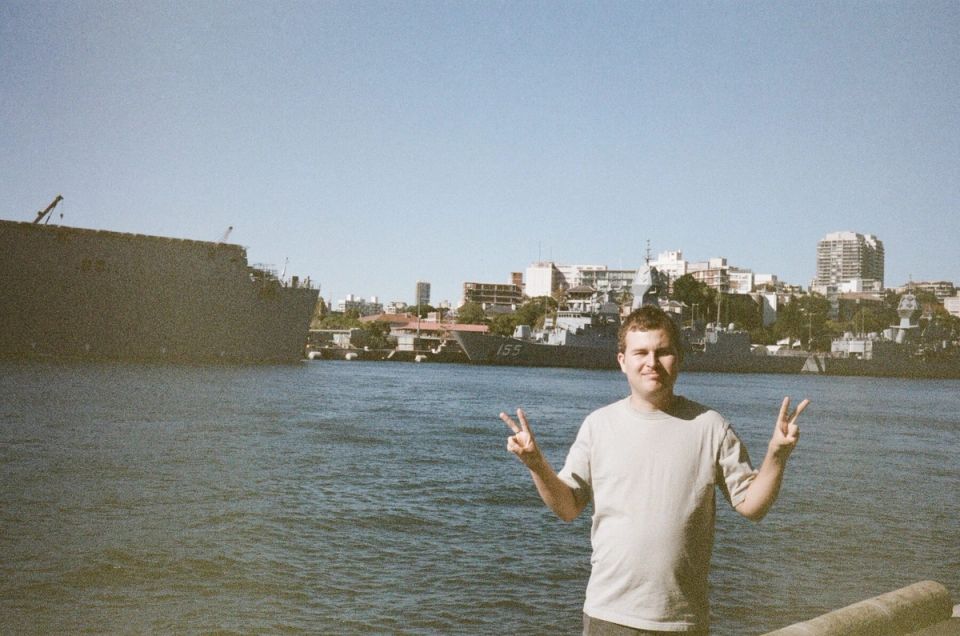 A participant enjoying a supported waterfront outing.