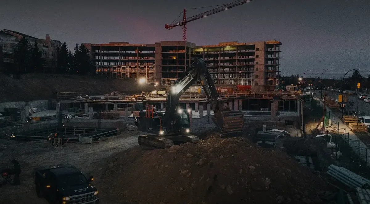 Professional Excavators & Construction Inc. job site