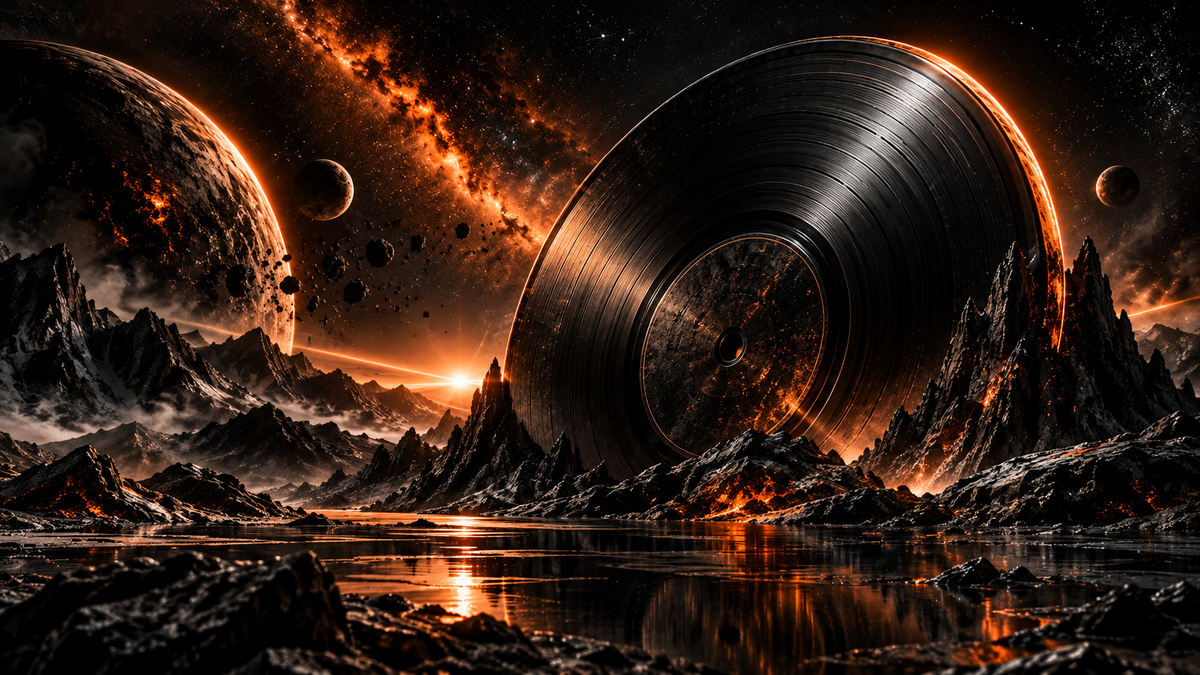 Disco de Vinil no Planeta Vulcânico