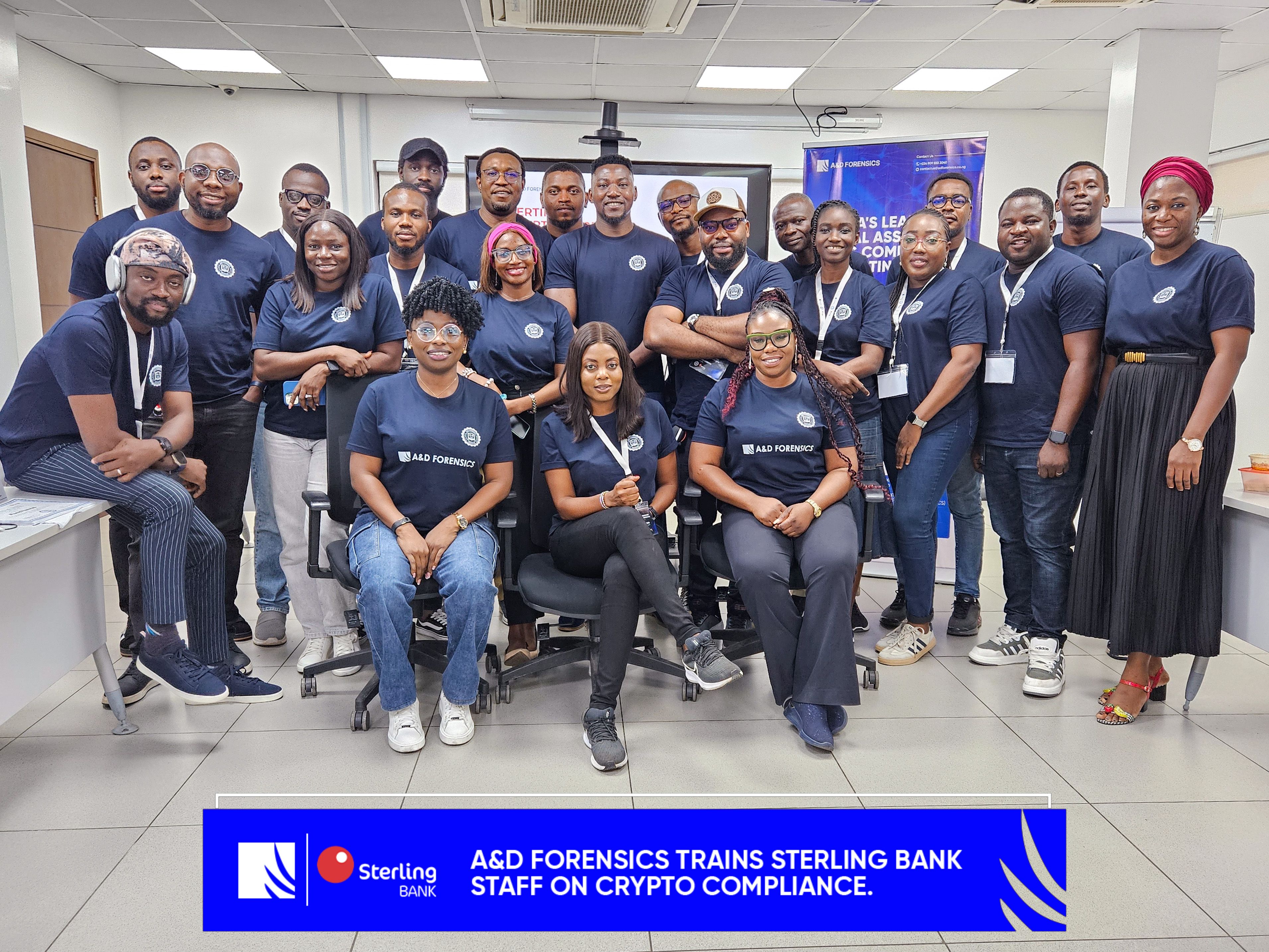 A&D Forensics Conducts 5-Day Cryptocurrency Compliance Training for Sterling Bank Nigeria.Picture
