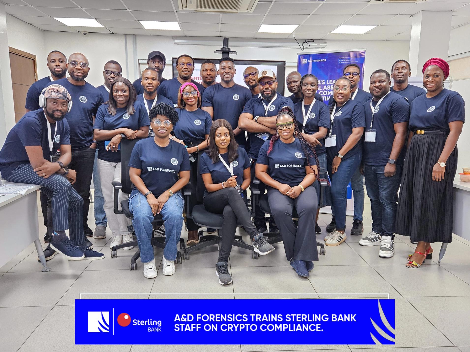 A&D Forensics Conducts 5-Day Cryptocurrency Compliance Training for Sterling Bank Nigeria.Picture