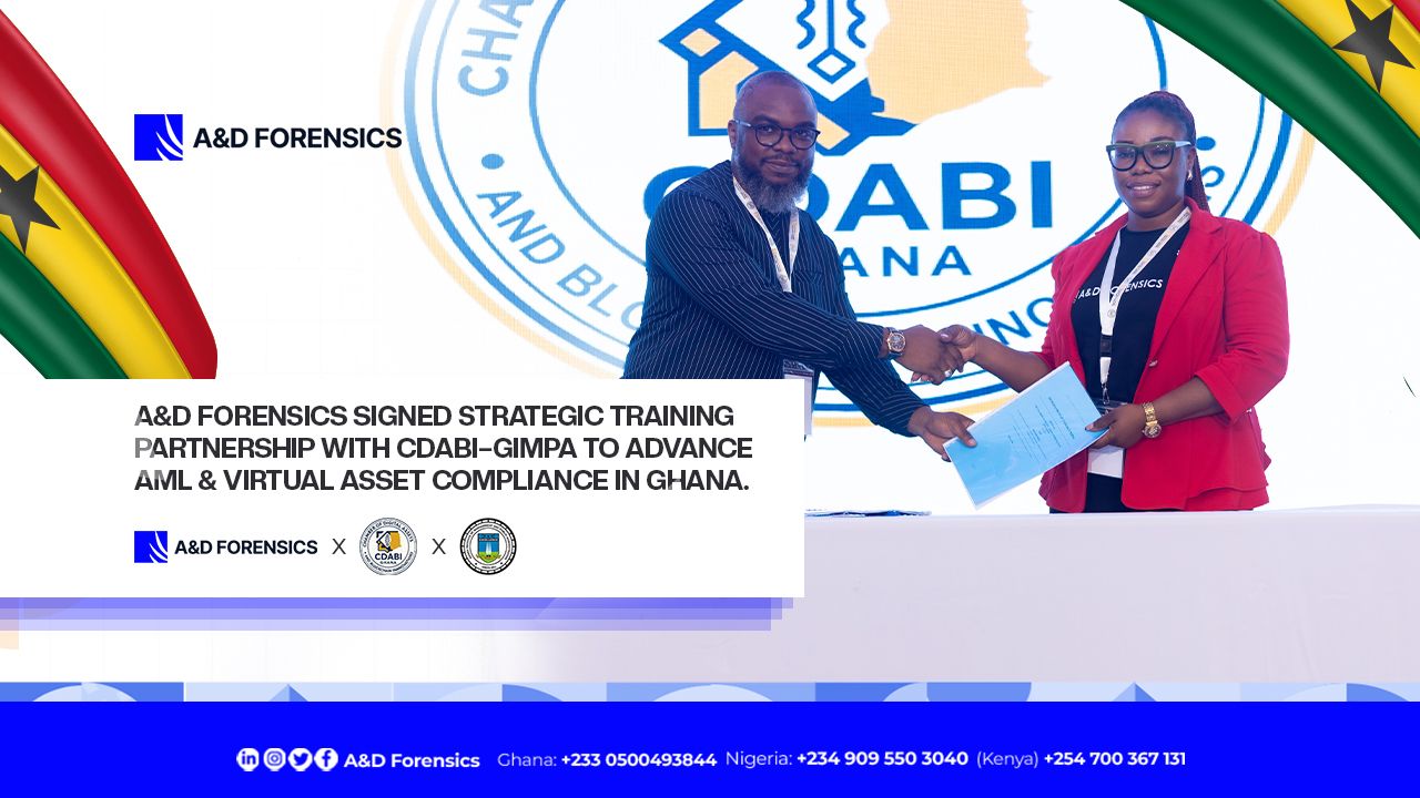 A&D Forensics Signed Strategic Training Partnership with CDABI–GIMPA to Advance AML and Virtual Asset Compliance in Ghana Pictue