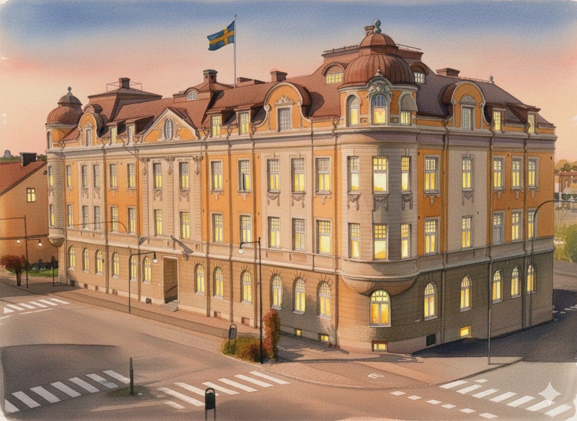 Gult vackert hus i Hallsberg