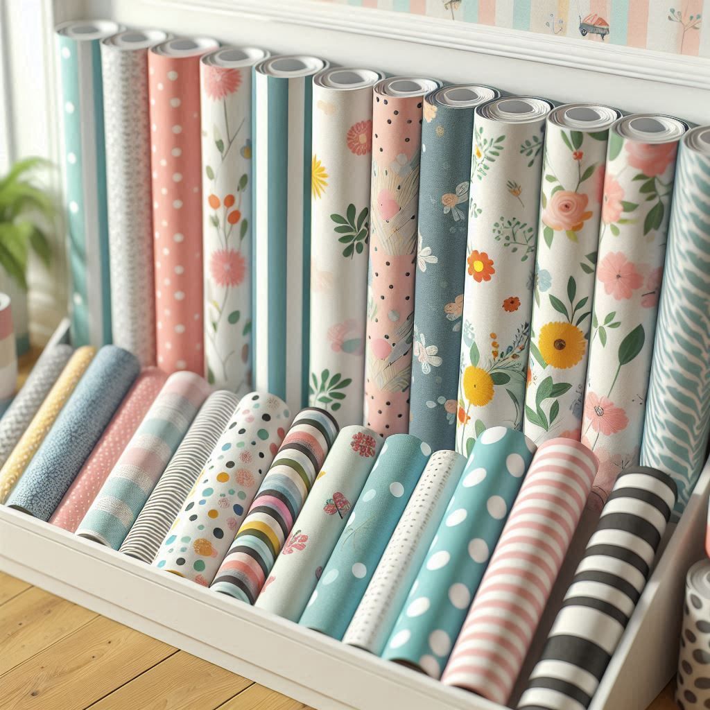 Tapetrullar i glada färger
