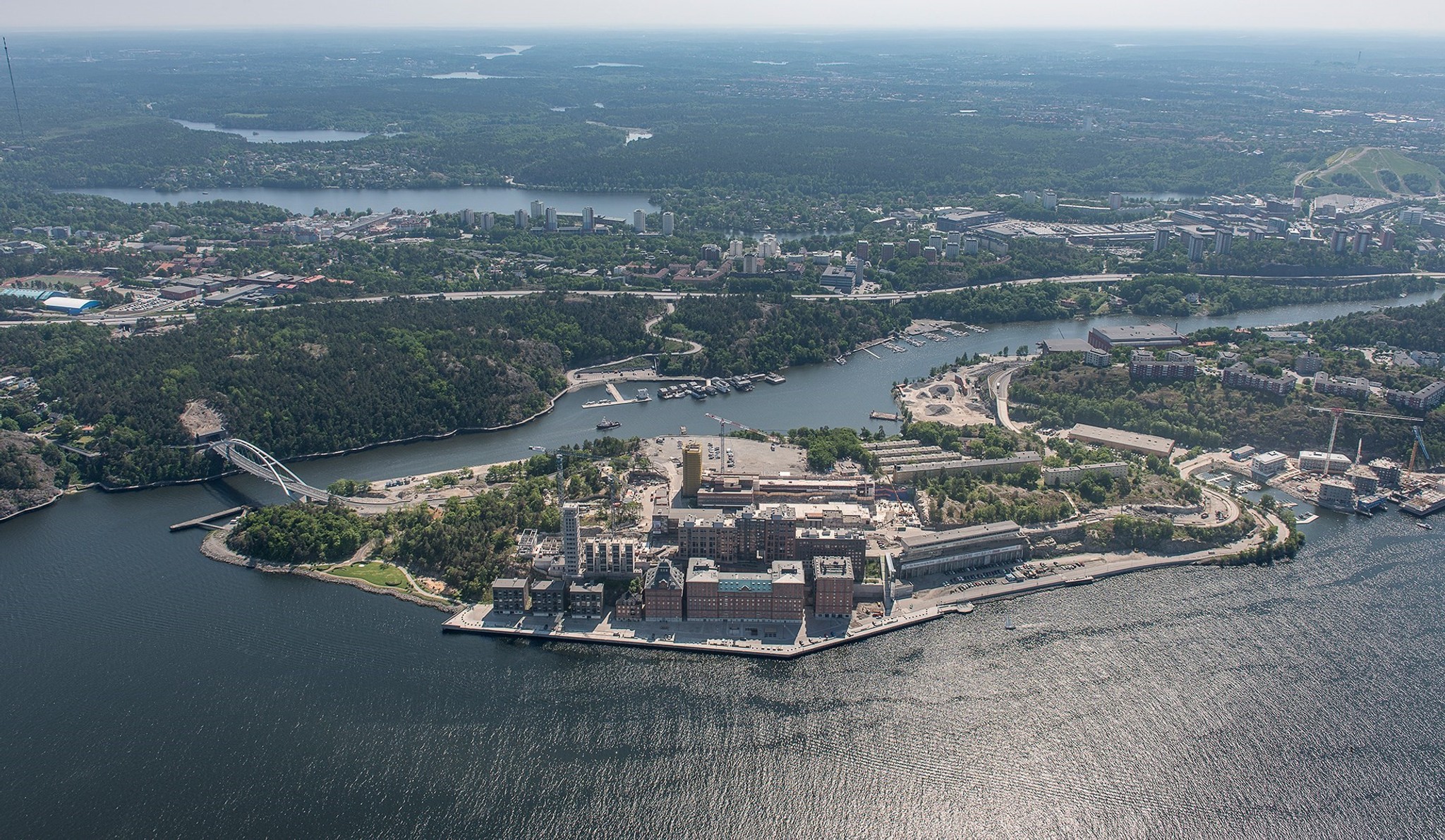 Vy över Kvarnholmen Nacka