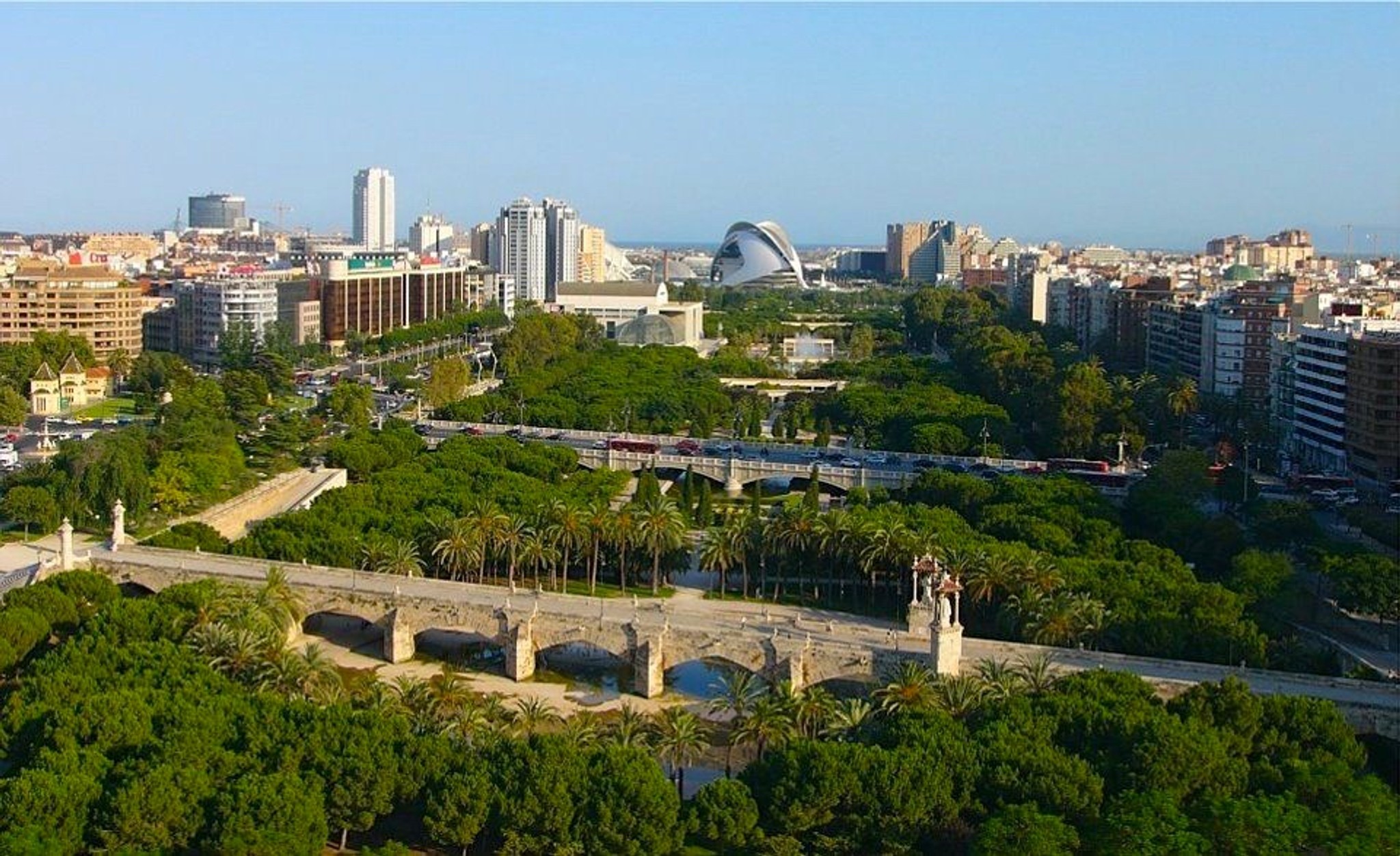 Turia parken i Valencia