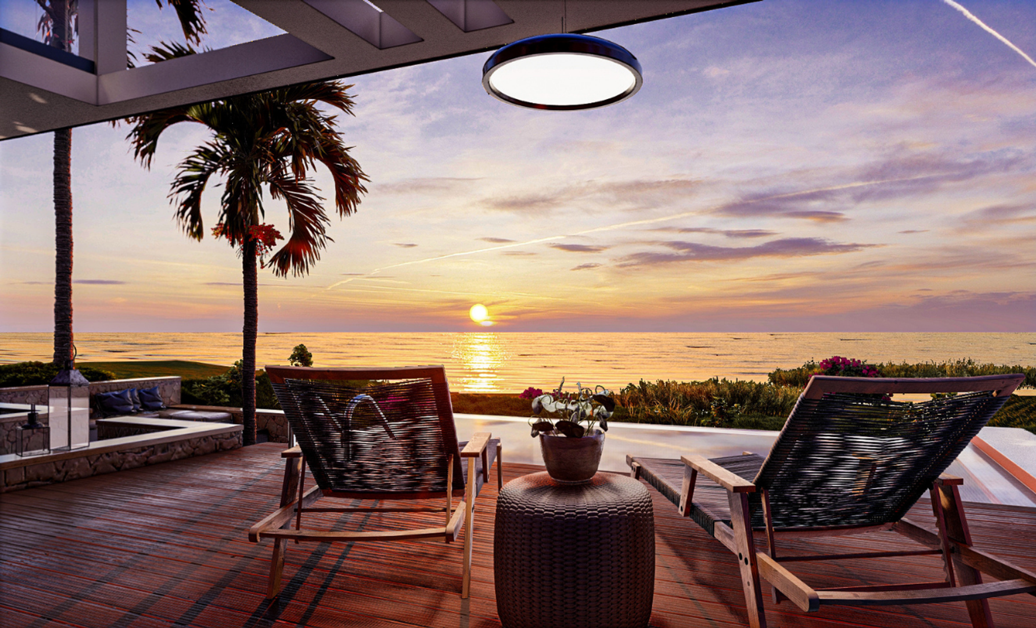 Solnedgång över havet