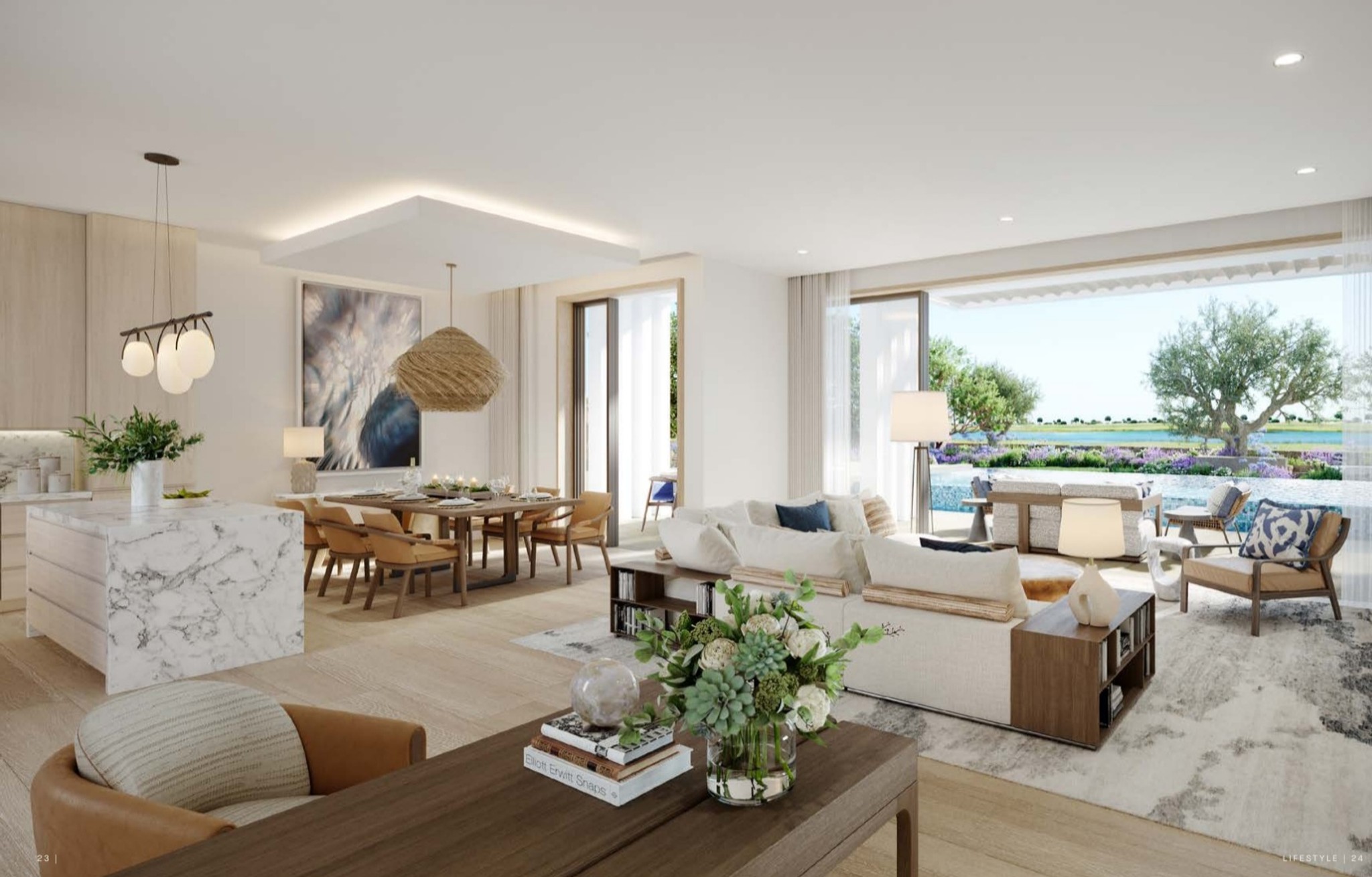 Interiör för boende på golfbana