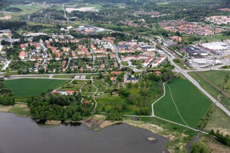 Flygfoto över Vallentuna