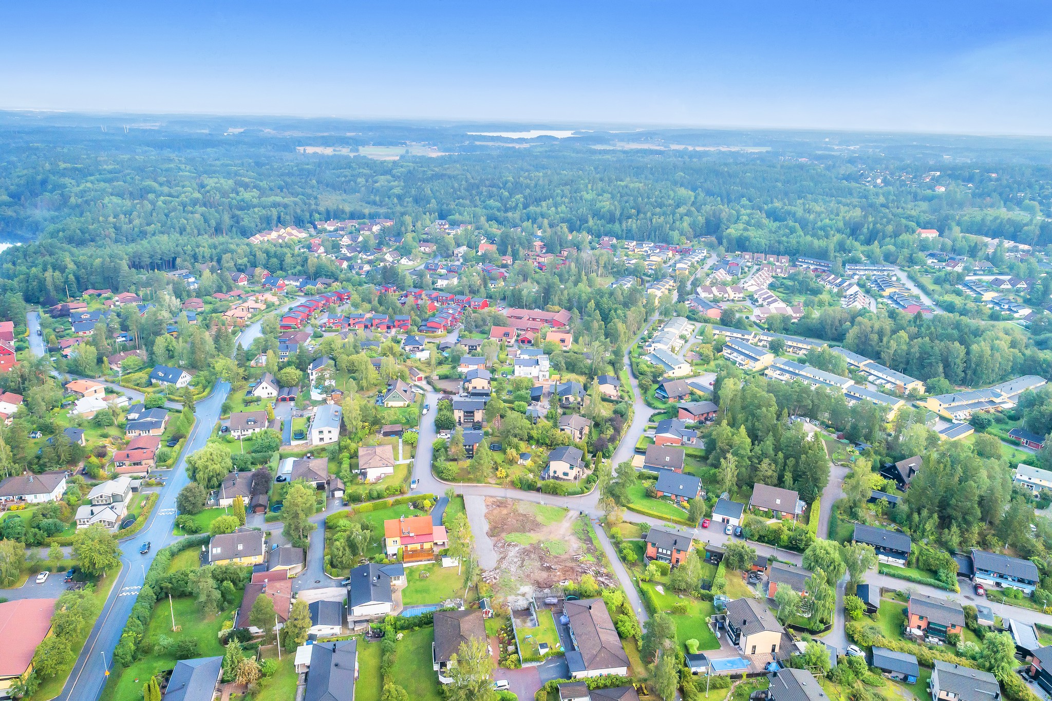 Vy över Skarpäng Täby