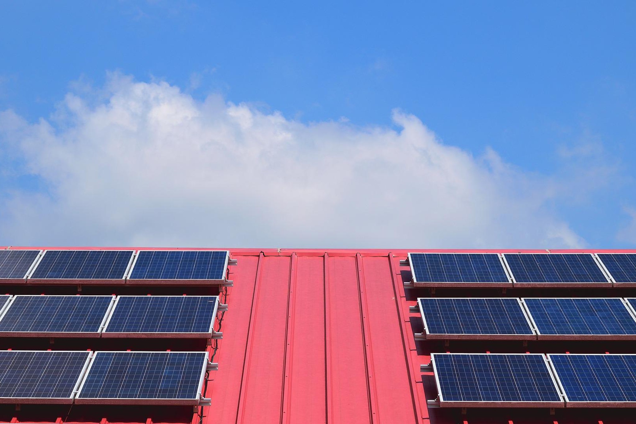 Solceller på hustak