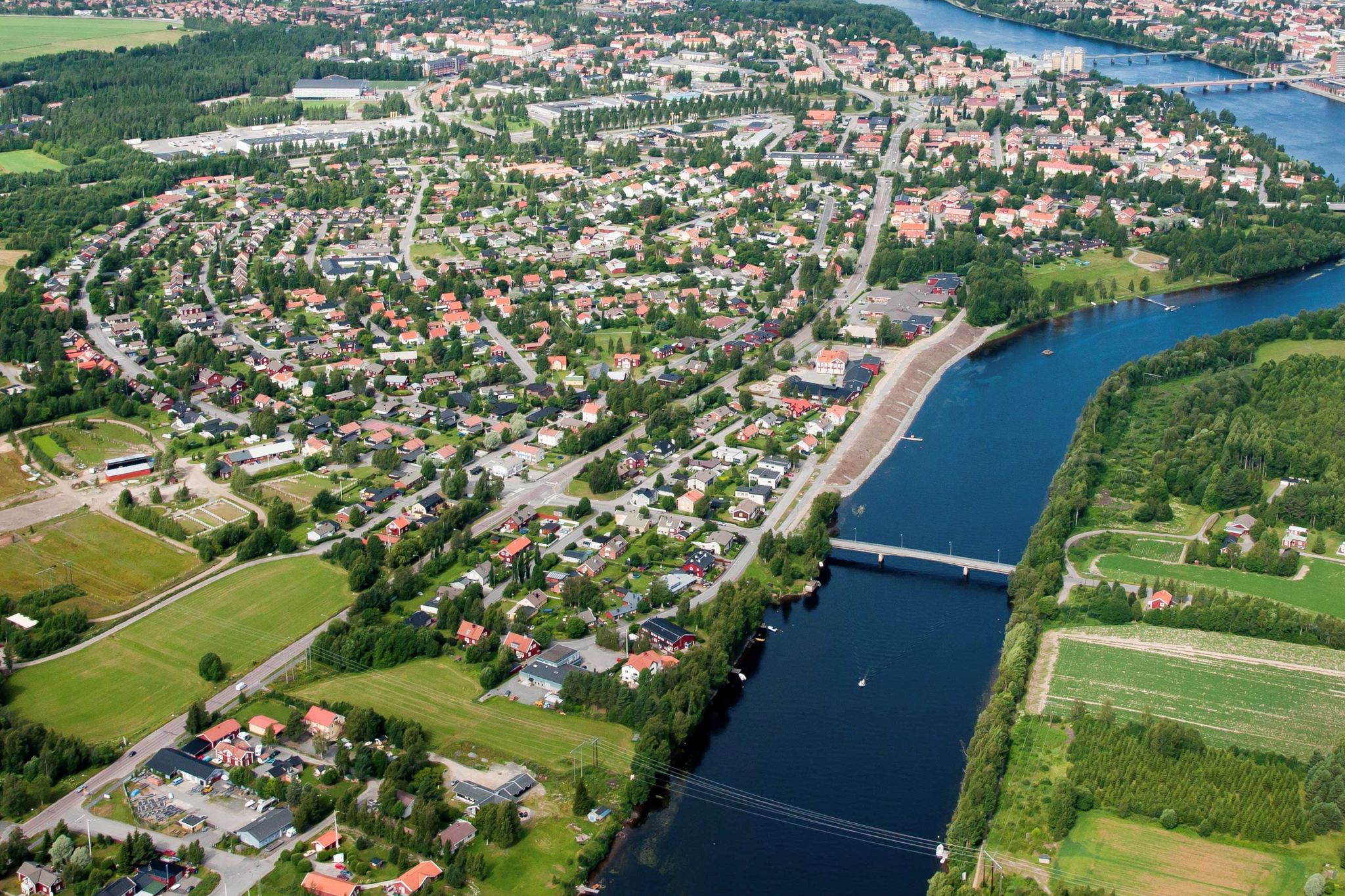 Flygfoto över Umeå