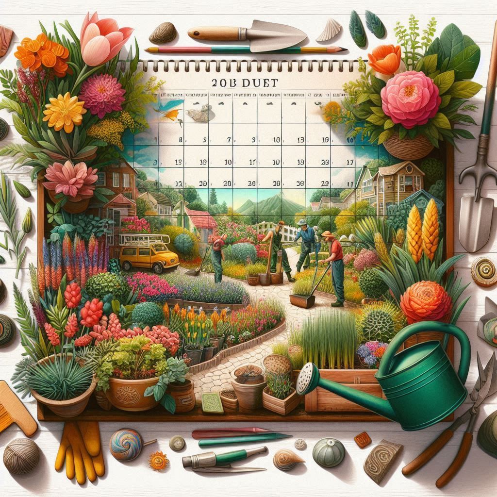 En kalender med trädgårdstips