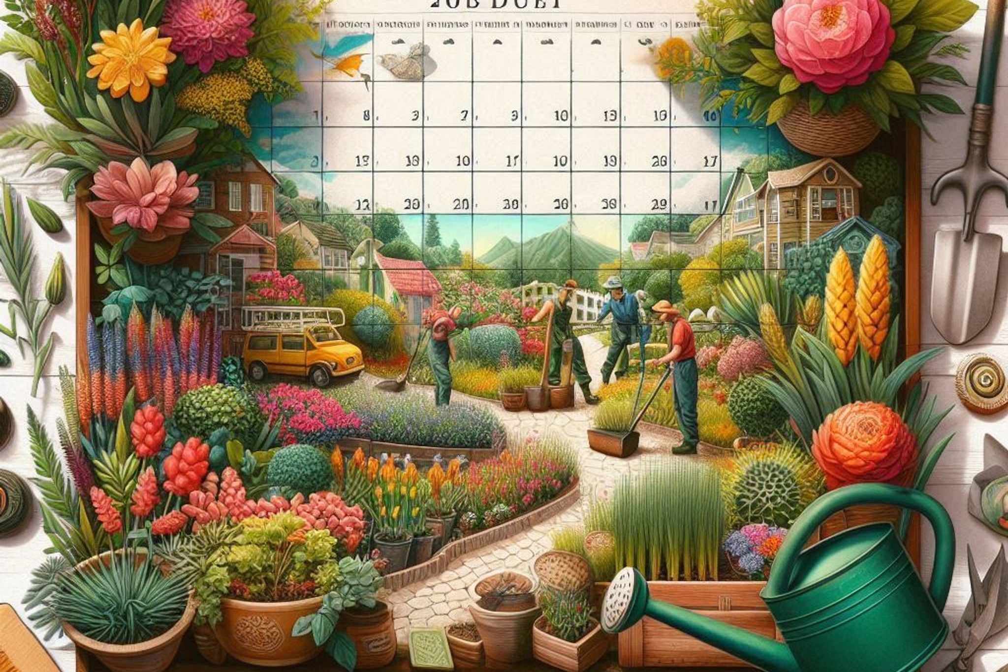 En kalender med trädgårdstips