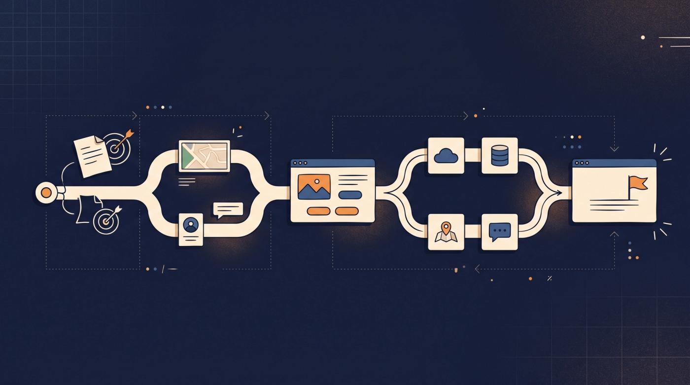 Clear MVP workflow moving from a defined business problem through managed services to a deployed product