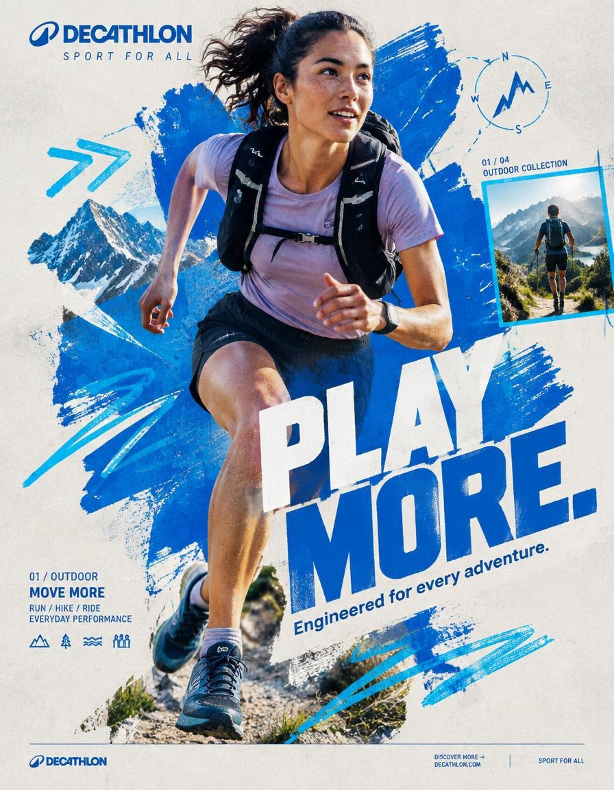 QUECHUA — “PLAY OUTSIDE.”
BEHANCE-LEVEL DIGITAL CO
