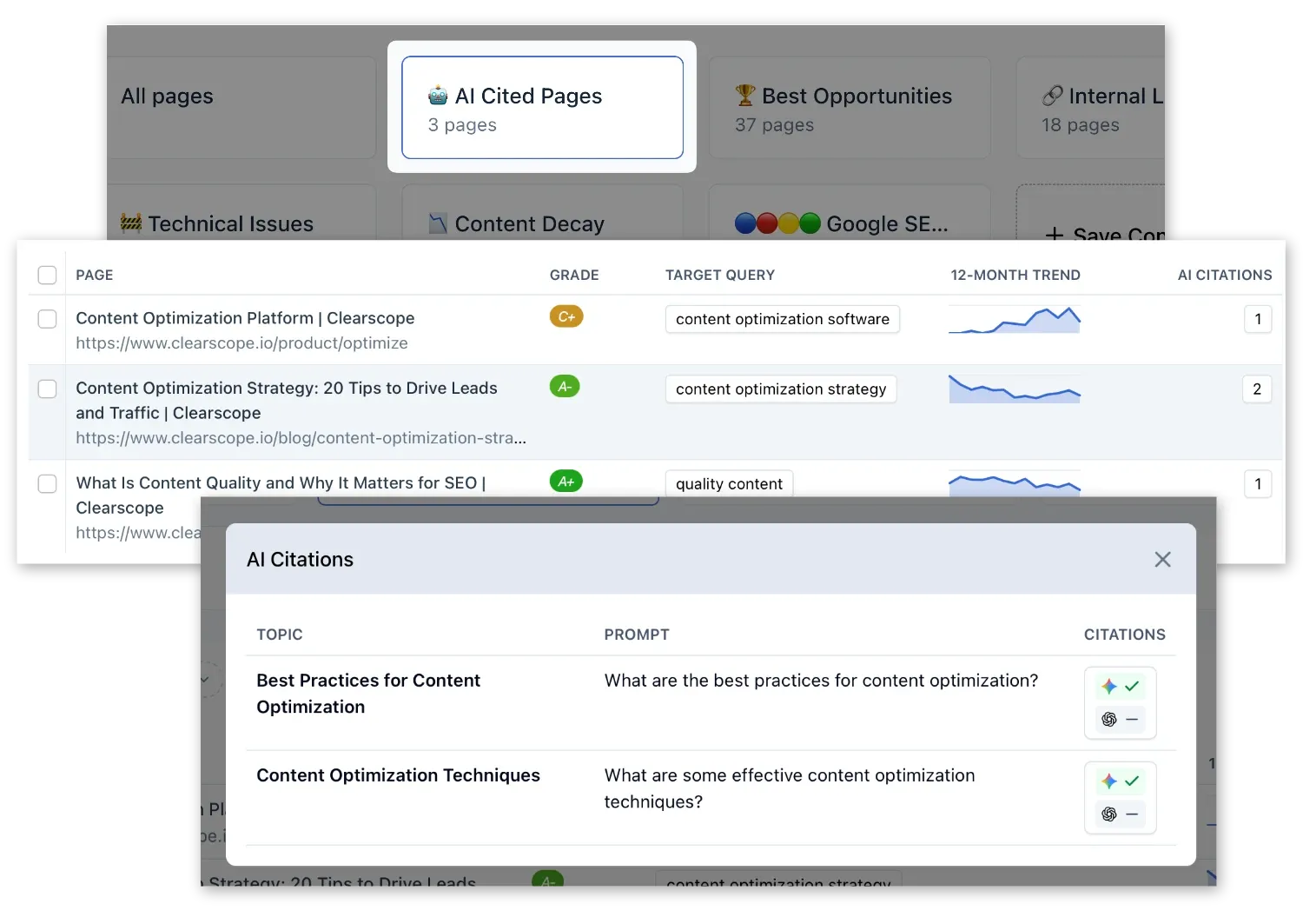 See Which Pages AI Engines Trust and Cite in Clearscope