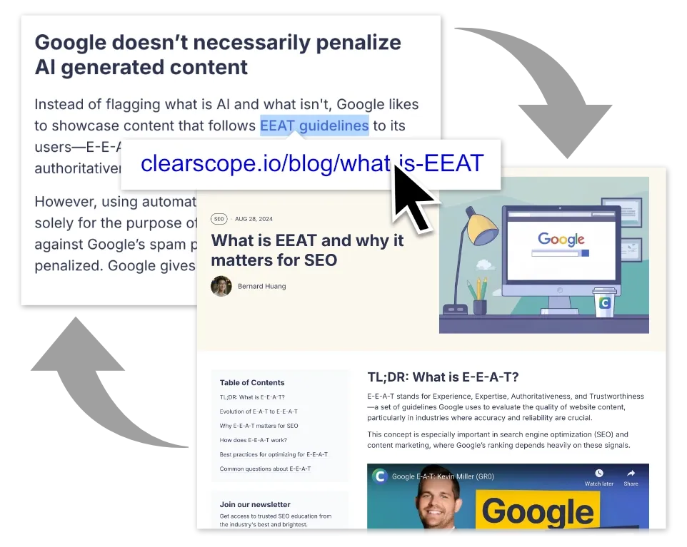 Build link equity in Clearscope