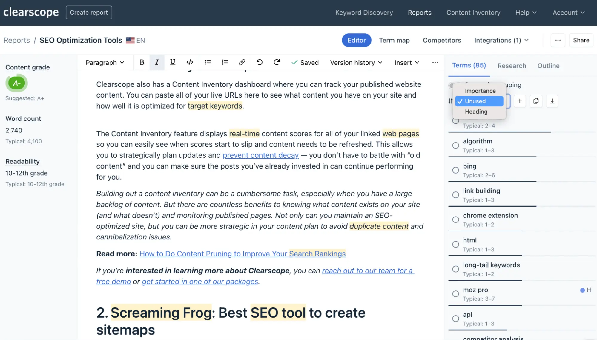 5 SEO Content Writing Tools (to Outline, Draft & Update Content)