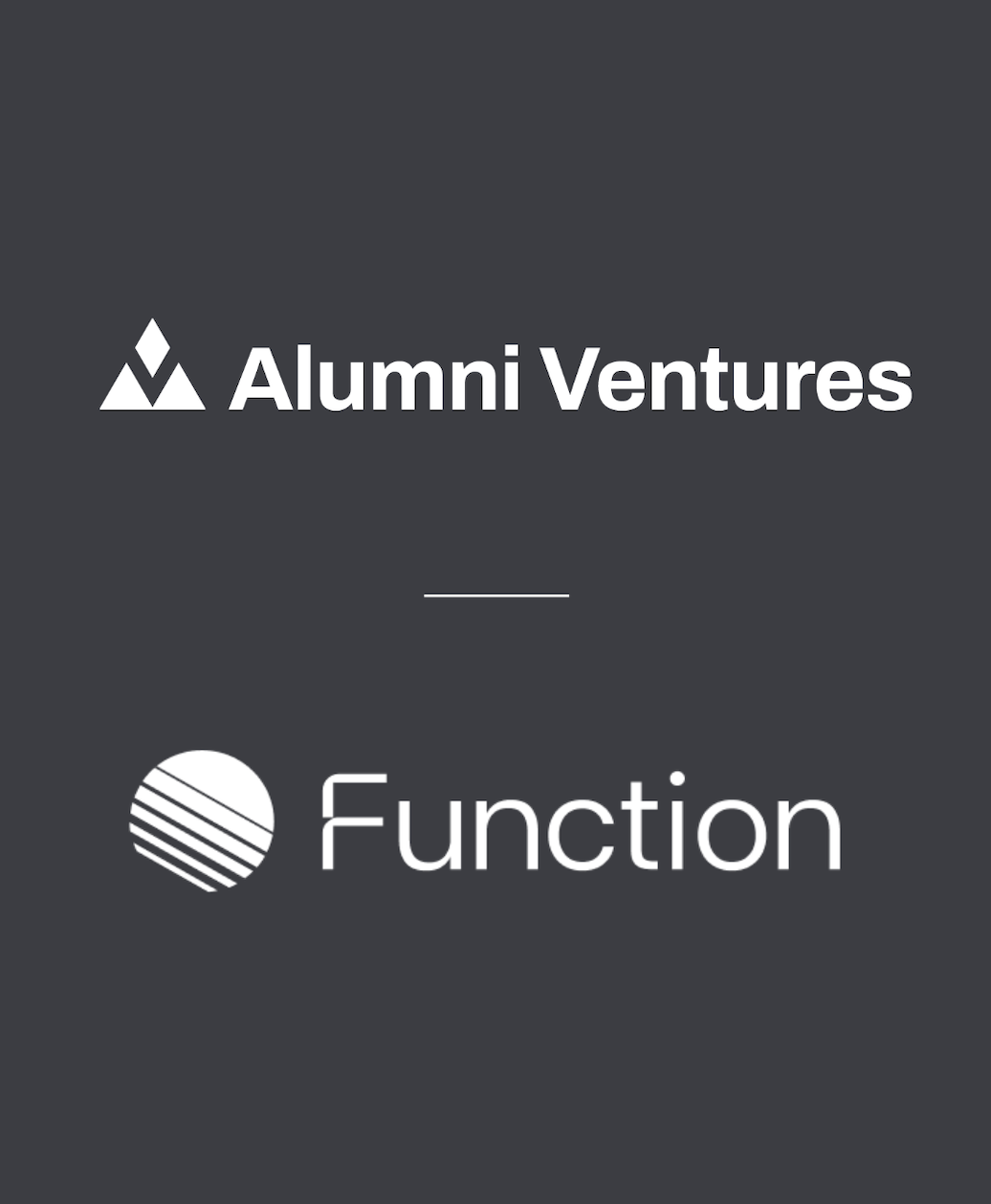 Alumni Ventures and Function partnership graphic