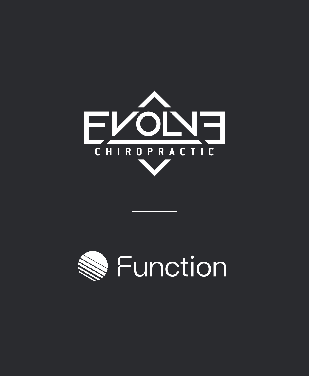 Evolve Chiropractic and Function logo lockup