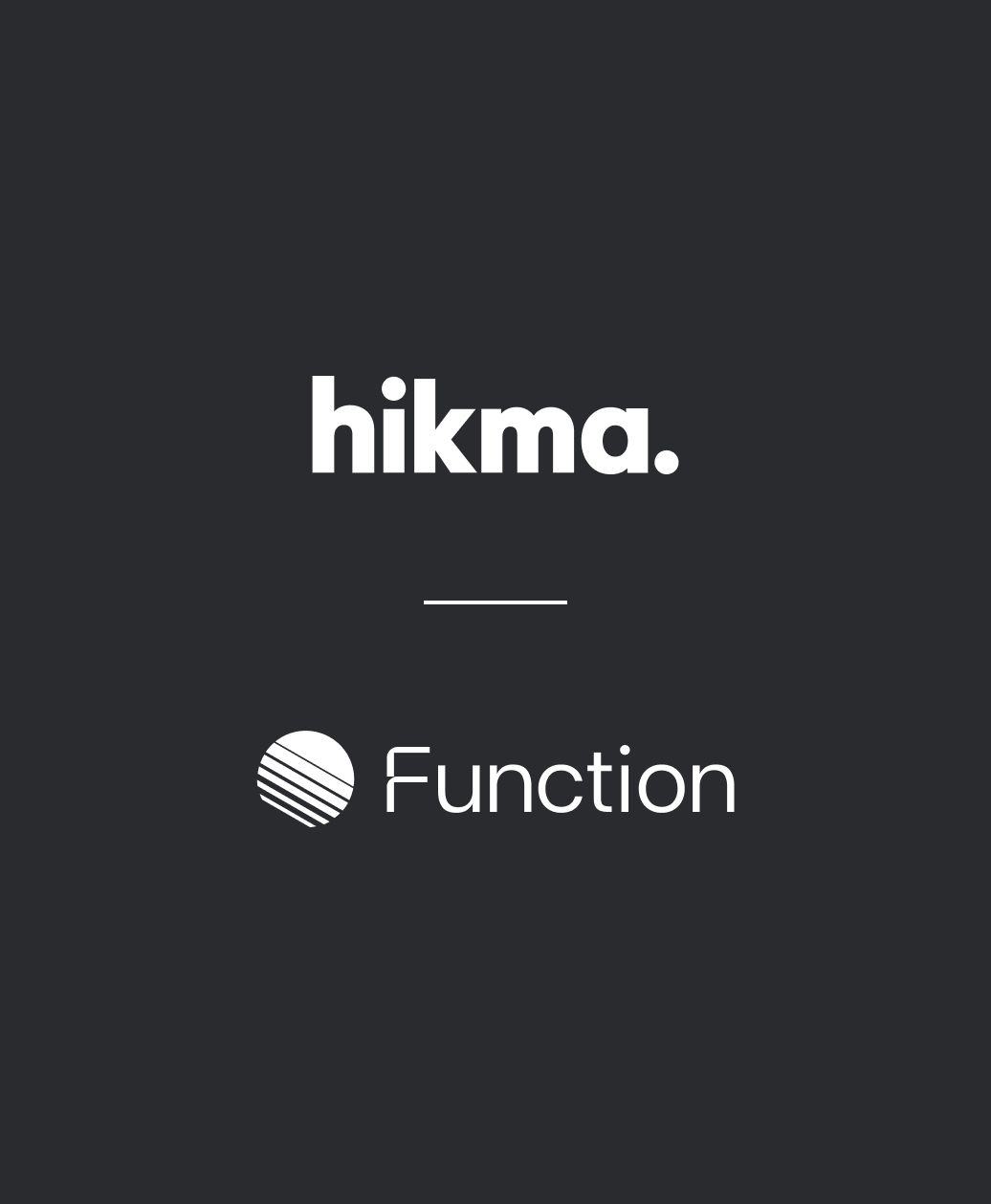 Hikma and Function logo lockup