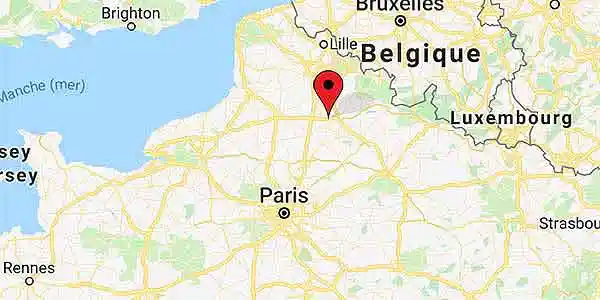 Carte du centre au nord de Paris