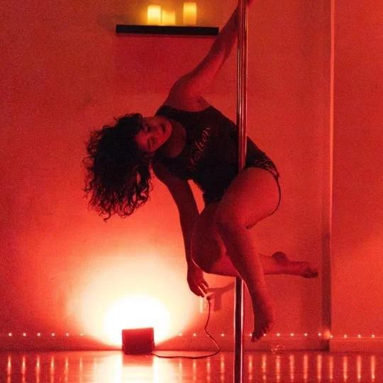 A backbend on the pole