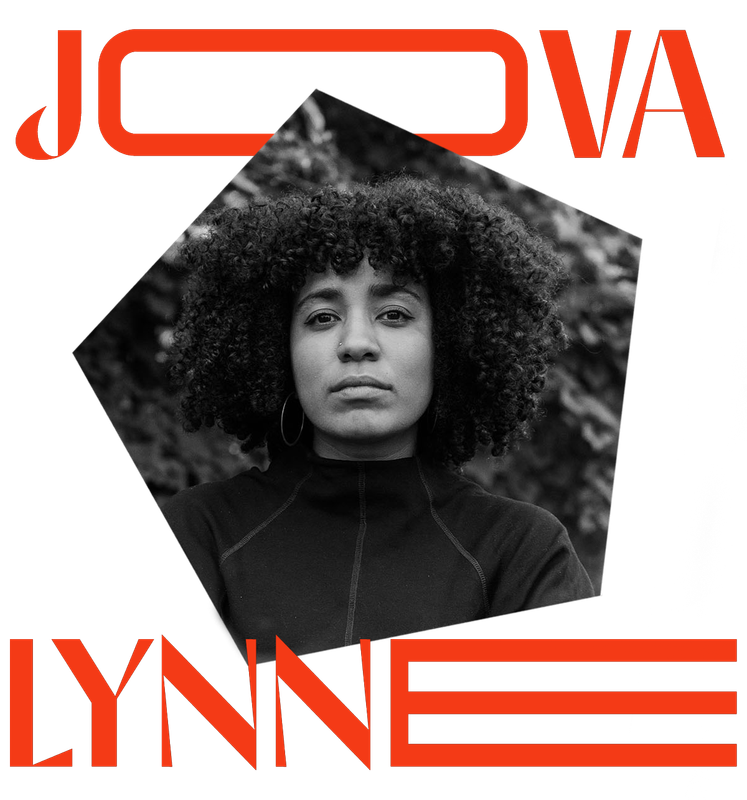a black adn white photo of jova lynne