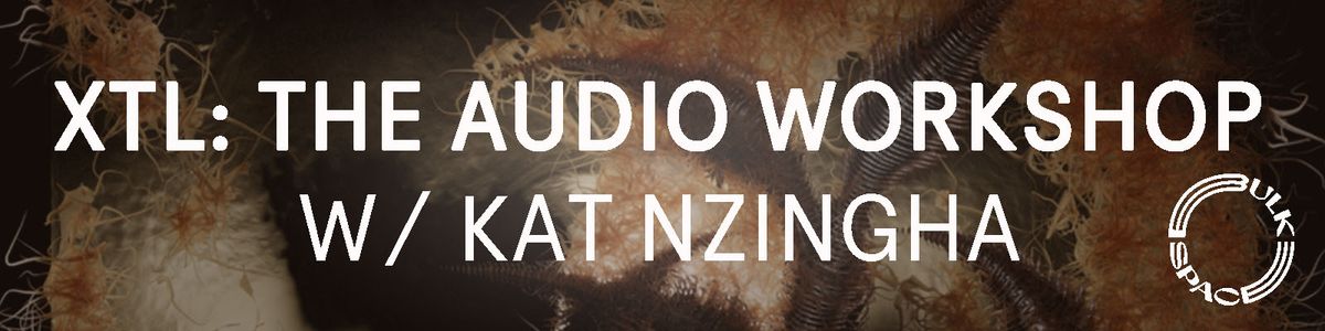 a poster for xtl the audio workshop w / kat nzinga