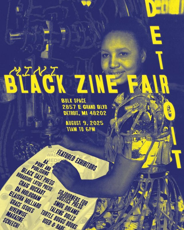 a poster for the black zine fair in detroit