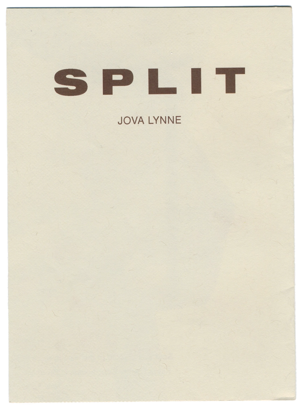 Cream-colored book cover with "SPLIT" in large brown letters and "JOVA LYNNE" below.
