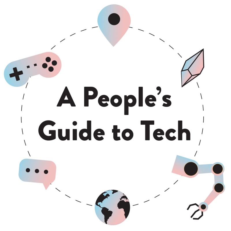 a people 's guide to tech logo with a circle of icons around it .