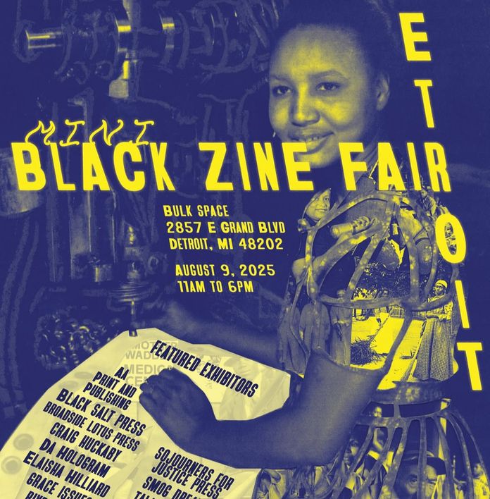 a poster for the black zine fair in detroit