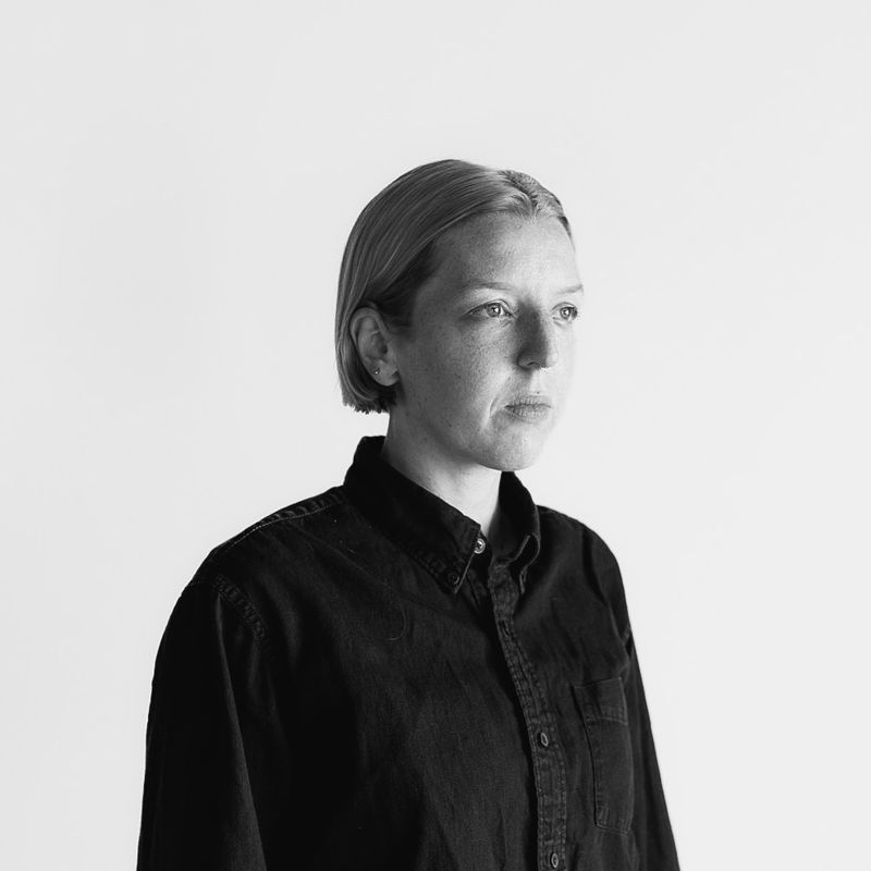 a black and white photo of a woman named clare gatto