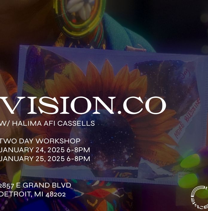 a poster for a two day workshop called vision.co