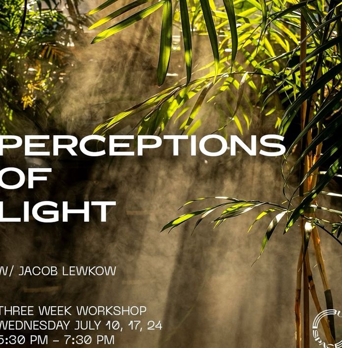 a poster for a three week workshop on perceptions of light
